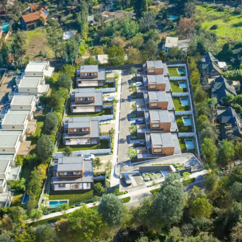 Vista aérea del Condominio Los Troncos en La Reina